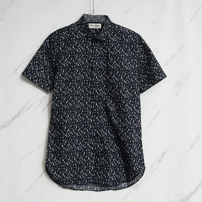 Saint Laurent Men's Teardrop Short-Sleeve Shirt