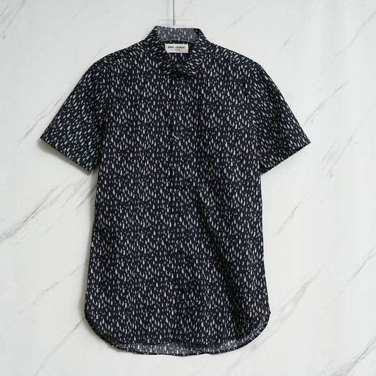 Saint Laurent Men's Teardrop Short-Sleeve Shirt