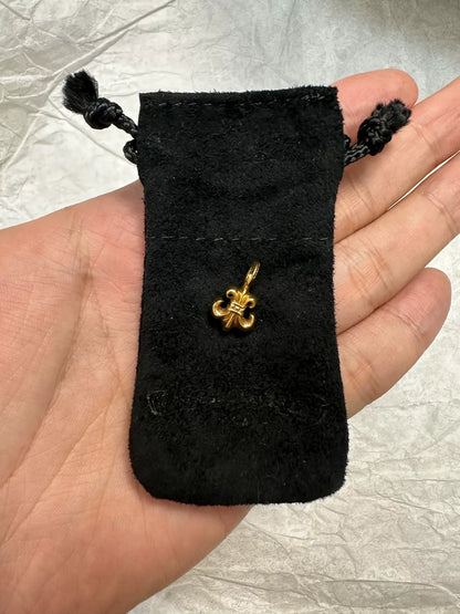 Chrome Hearts 22k Gold Scout Flower Mini Pendant