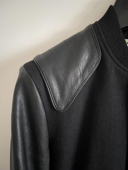 Saint Laurent Leather Sleeve HEAVEN Jacket