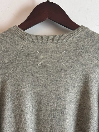 maison margiela elbow patch knit sweater