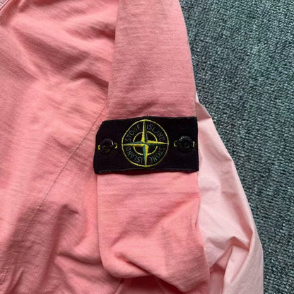 stone island half-zip jacket in light pink
