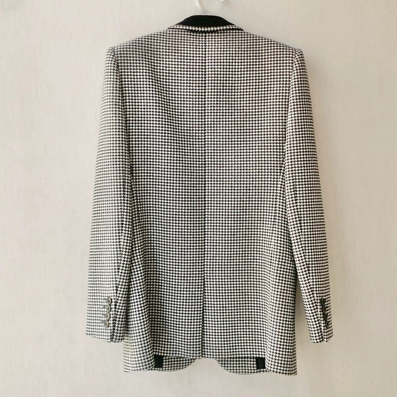 Saint Laurent Houndstooth Suit Jacket