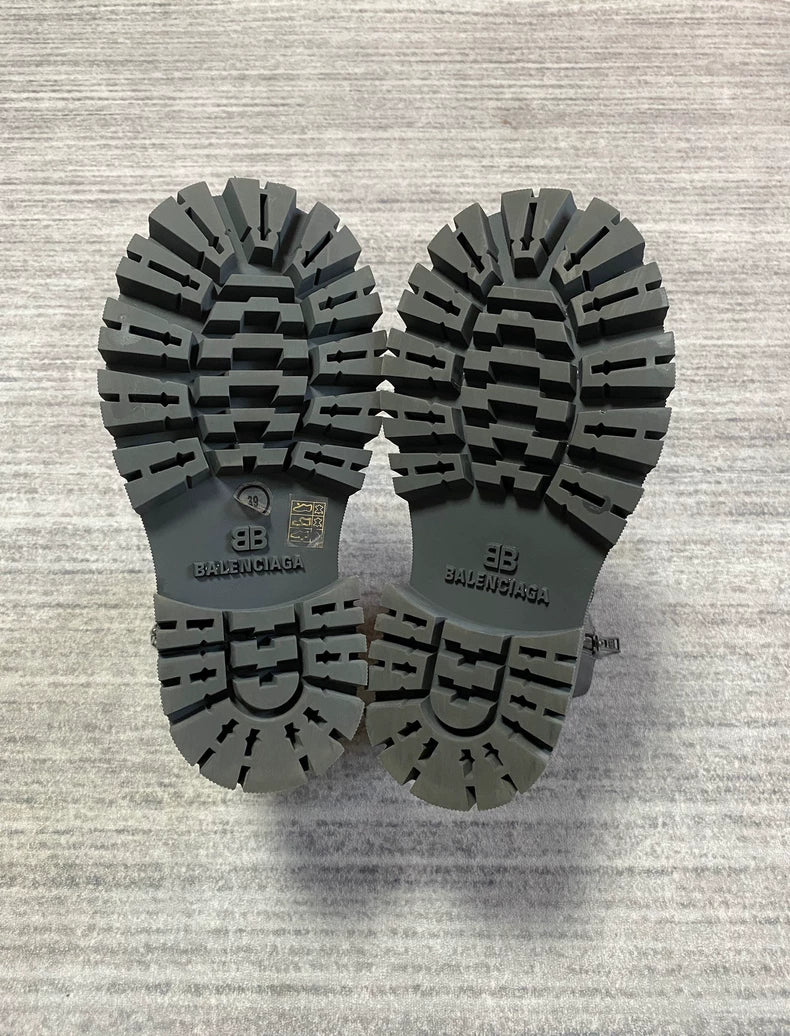 Balenciaga Black High-Top Derby Boots-zp