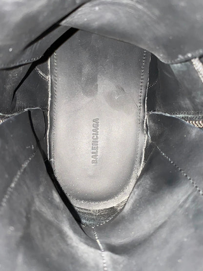 Balenciaga Black High-Top Derby Boots-zp