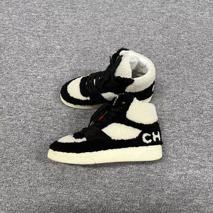 Chanel High-Top Teddy Bear Sneakers
