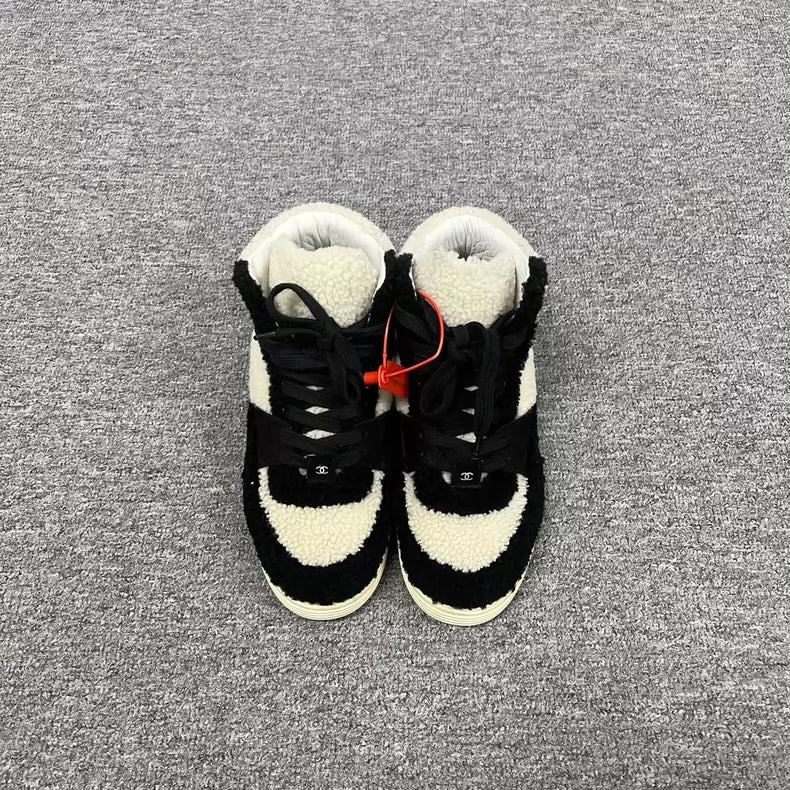 Chanel High-Top Teddy Bear Sneakers