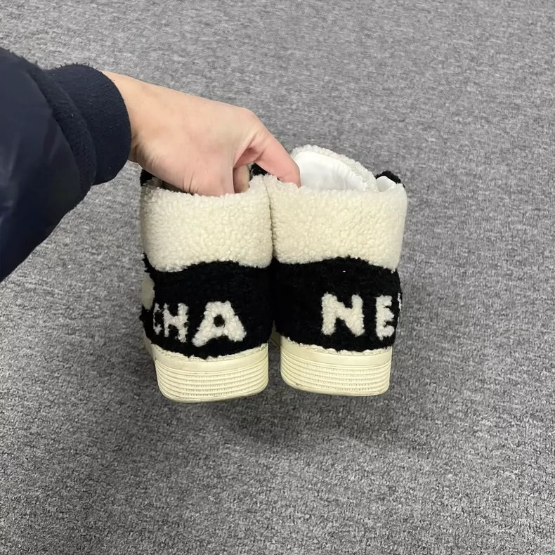 Chanel High-Top Teddy Bear Sneakers