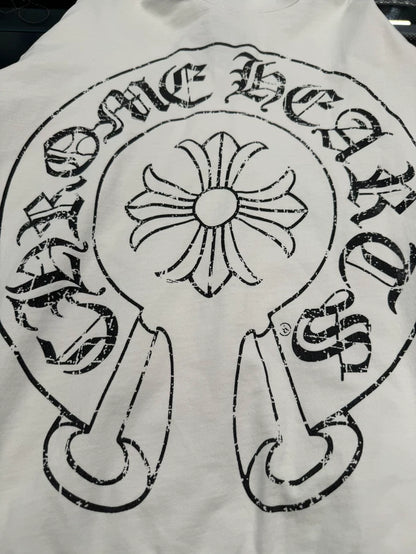 Chrome Hearts White Zip Hoodie with Cross Design-yf