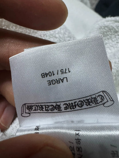 Chrome Hearts White Hoodie with Flag Prints