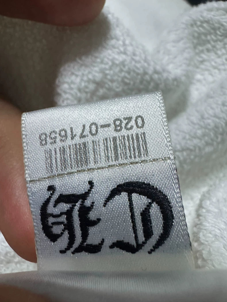 Chrome Hearts White Hoodie with Flag Prints