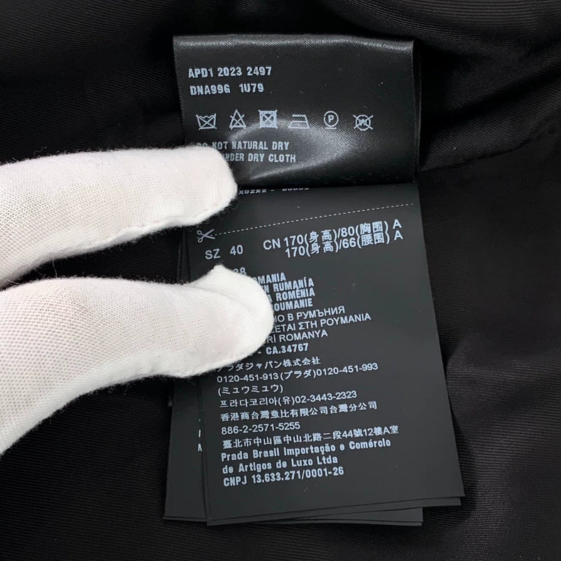 Prada Black Wool Suit Jacket M