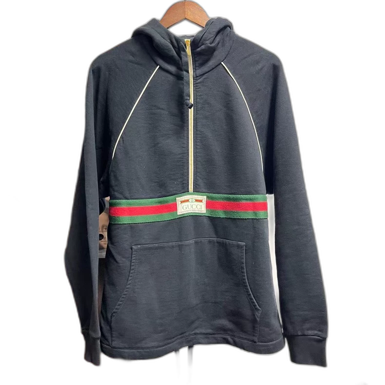 Gucci Half-Zip Hoodie with Belt