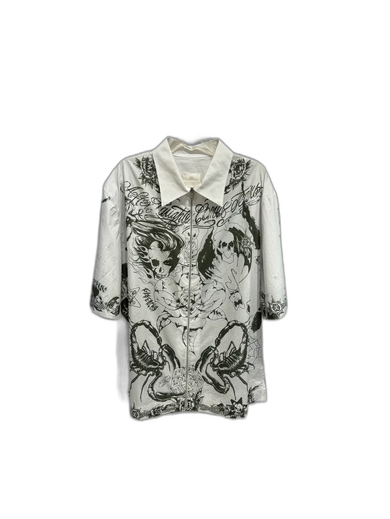 Givenchy Skull Print Short Sleeve Shirt