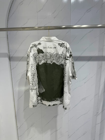 Givenchy Skull Print Short Sleeve Shirt