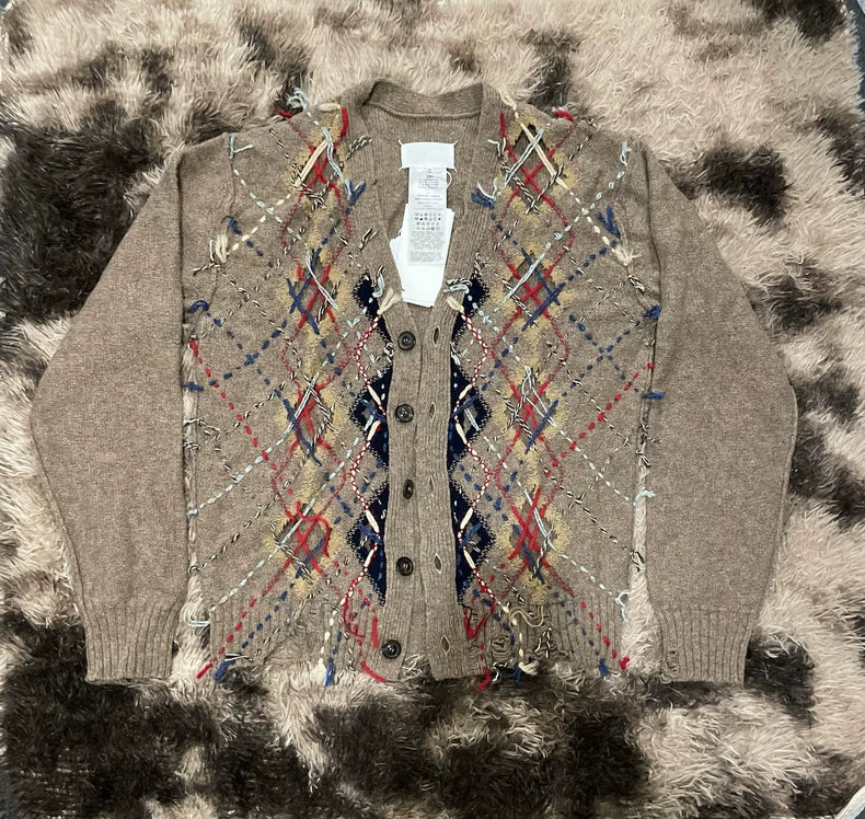 Maison Margiela Distressed Knit Cardigan
