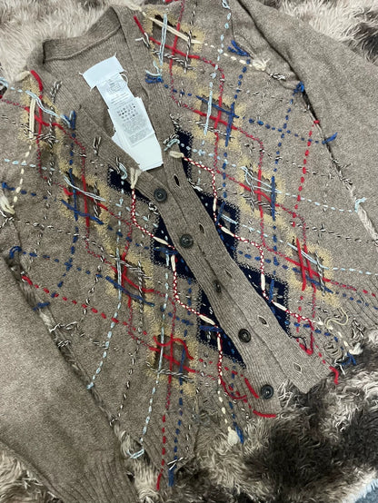 Maison Margiela Distressed Knit Cardigan