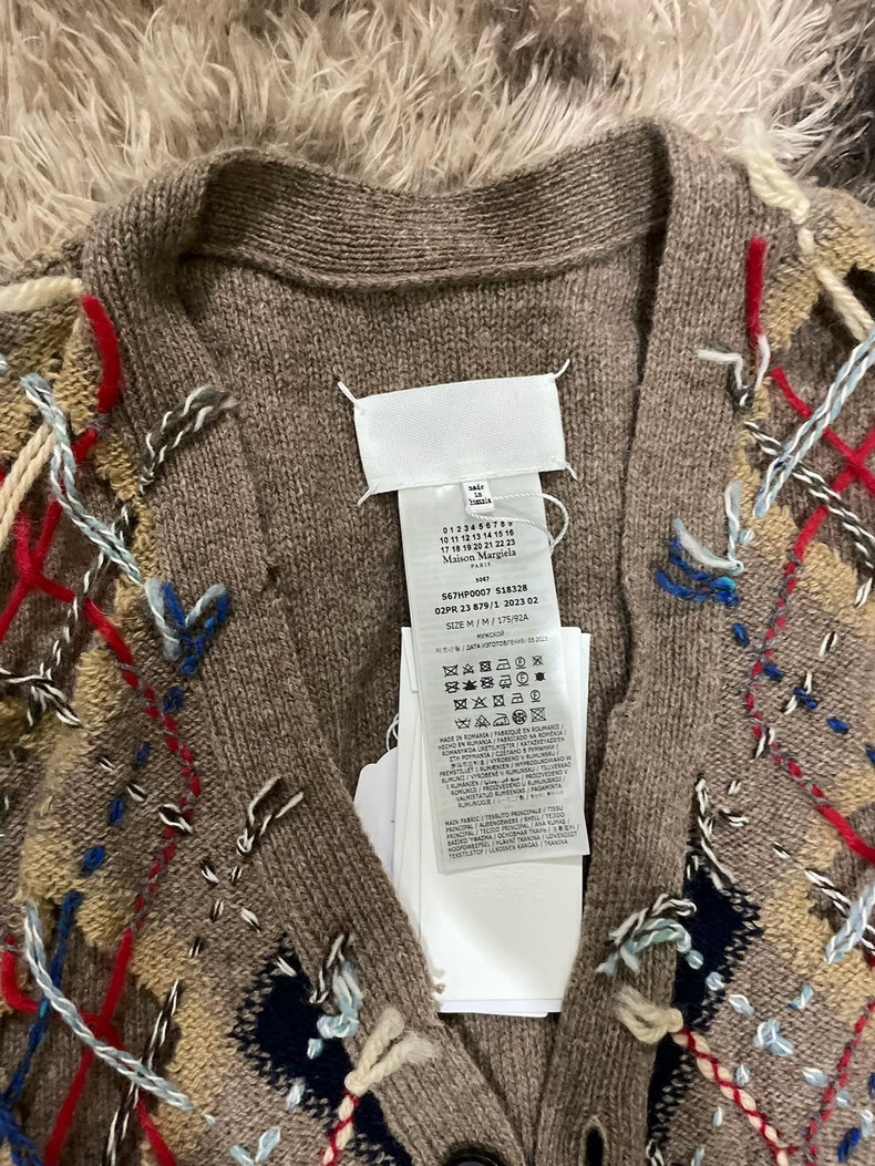 Maison Margiela Distressed Knit Cardigan