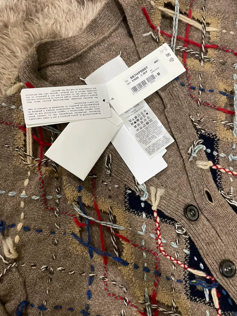 Maison Margiela Distressed Knit Cardigan