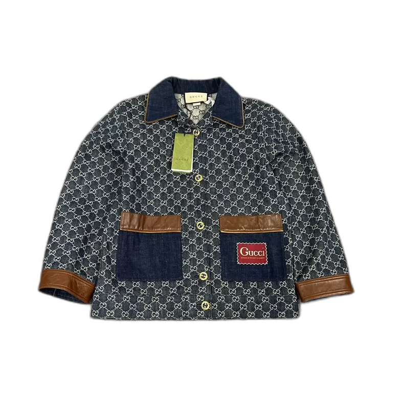 Gucci Double G Printed Denim Jacket