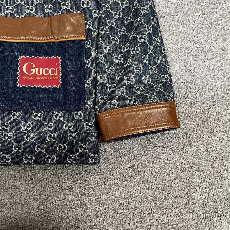 Gucci Double G Printed Denim Jacket
