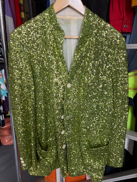 COMME DES GARCONS Green Sequin Blazer