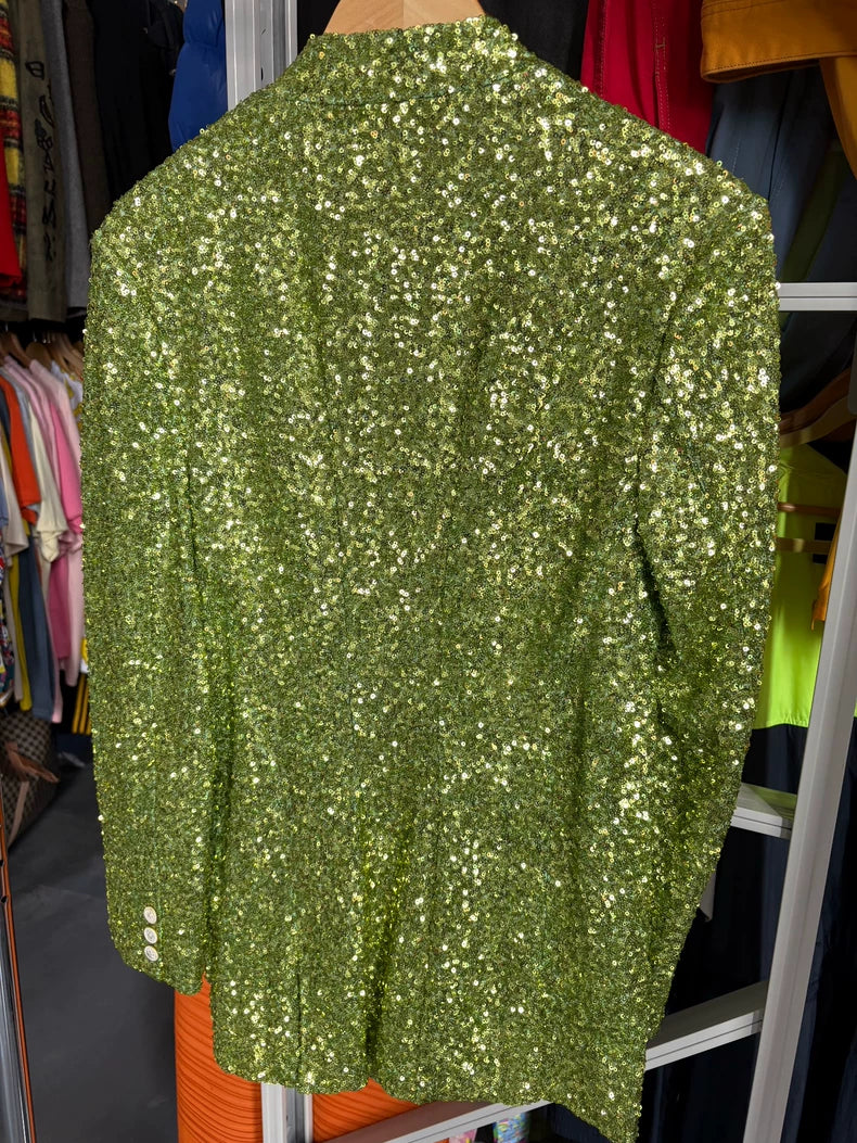 COMME DES GARCONS Green Sequin Blazer