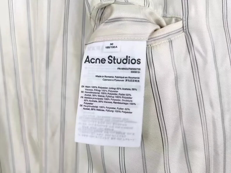 Acne Studios Satin Bomber Jacket Olive Green