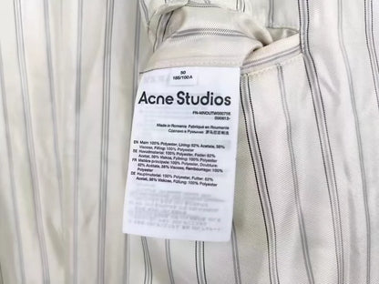 Acne Studios Satin Bomber Jacket Olive Green