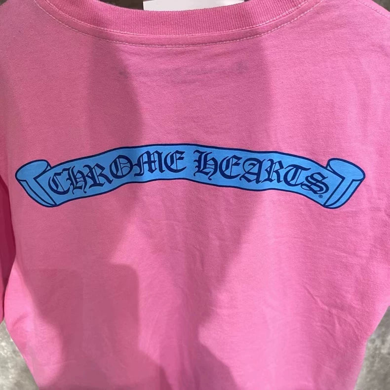 Chrome Hearts Pink Short Sleeve Shirt