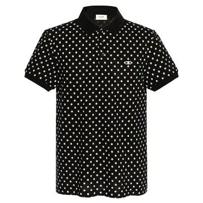 Celine Polka Dot Short Sleeve Polo-yf