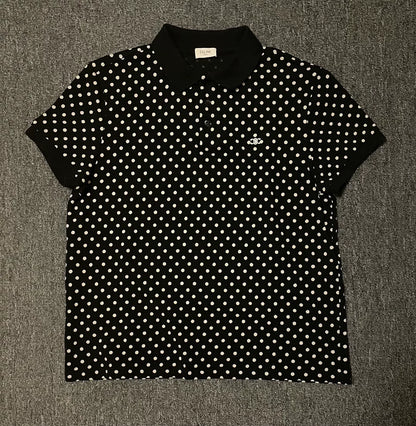 Celine Polka Dot Short Sleeve Polo-yf