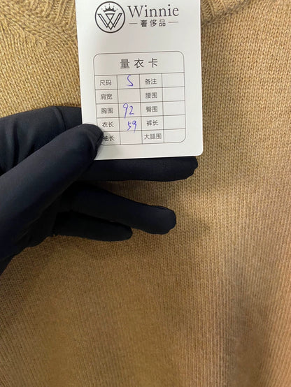 Celine Cashmere Round Neck Embroidered Sweater