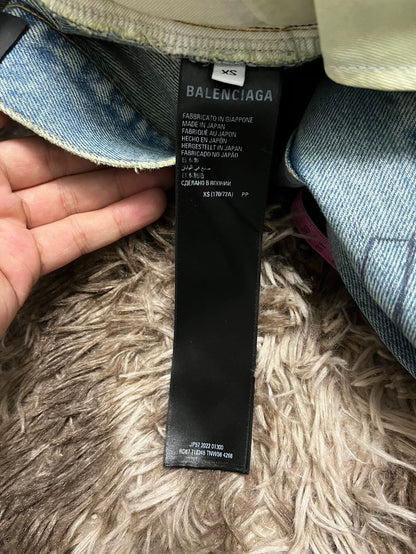 Balenciaga 22FW Crystal Graffiti Baggy Jeans