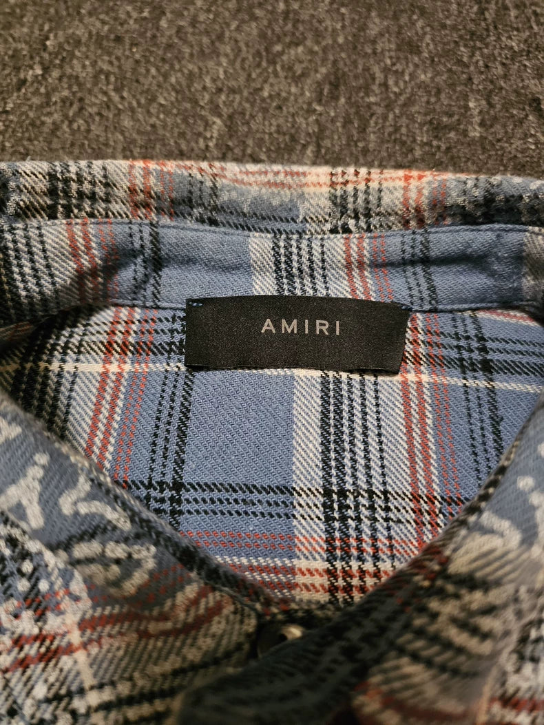 Amiri Bandana Print Fringe Shirt-yf