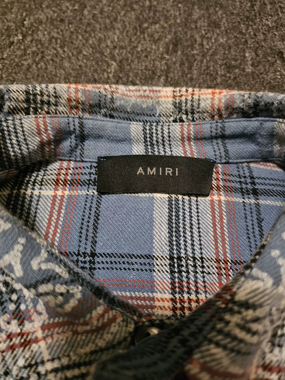 Amiri Bandana Print Fringe Shirt-yf