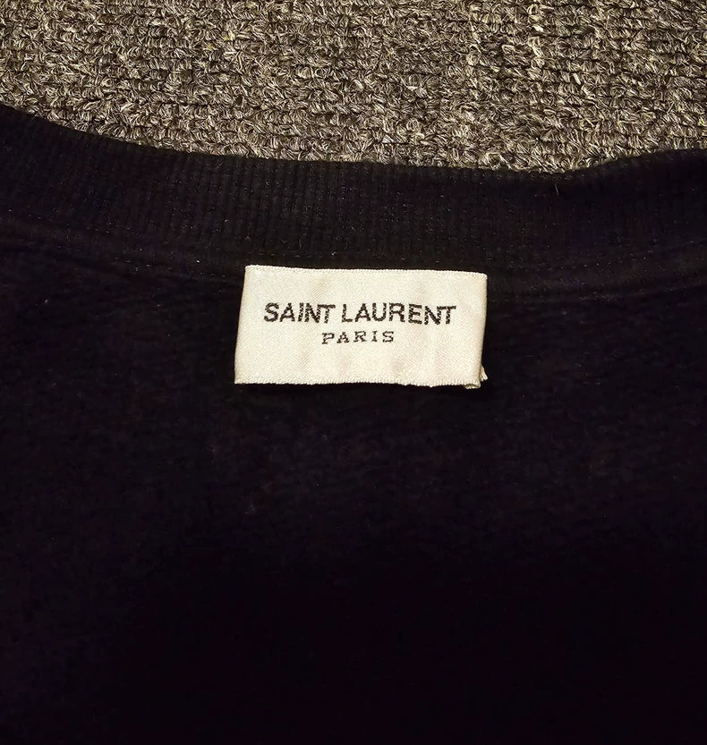 Saint Laurent Black Gold Logo Sweatshirt-yf