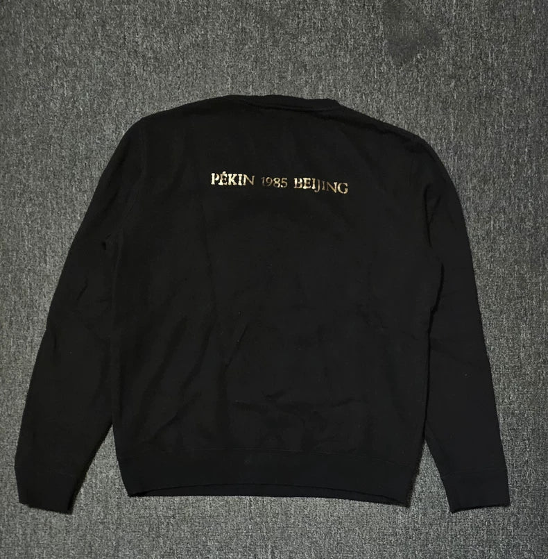 Saint Laurent Black Gold Logo Sweatshirt-yf