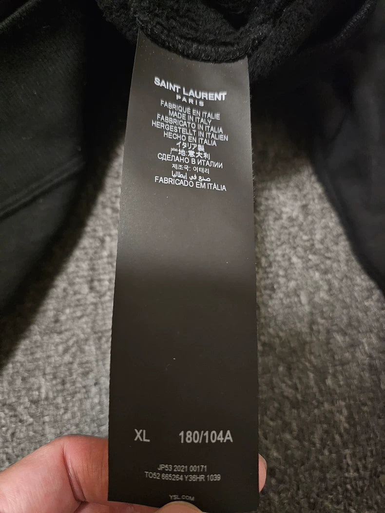 Saint Laurent Black Gold Logo Sweatshirt-yf