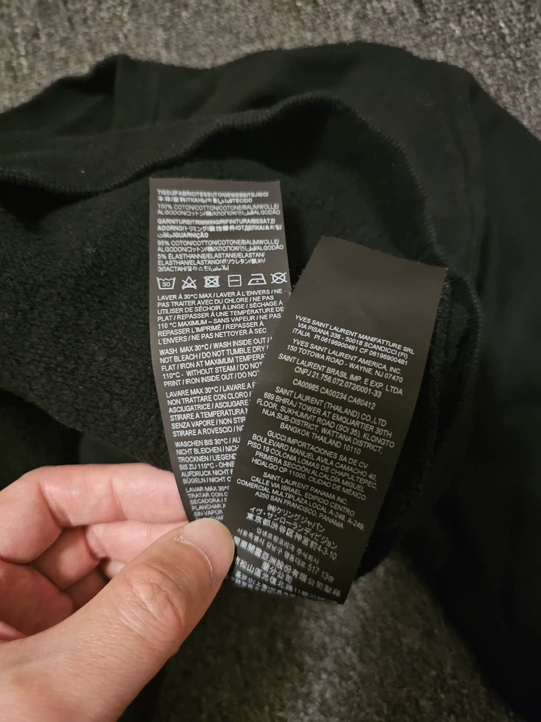 Saint Laurent Black Gold Logo Sweatshirt-yf