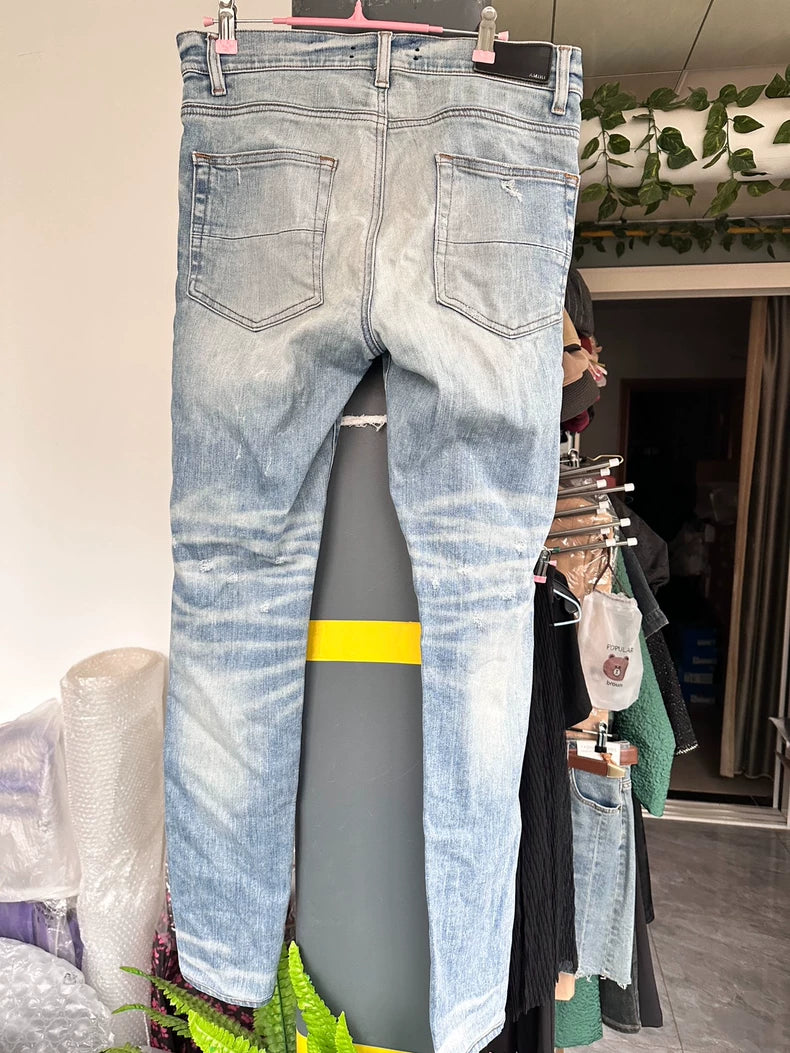 Amiri Distressed Slim Fit Jeans