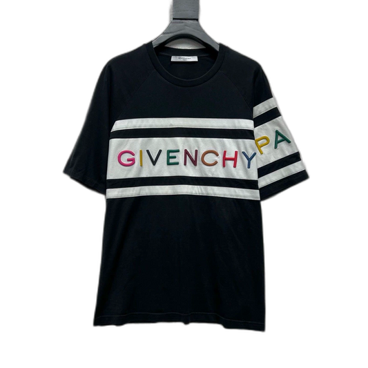 Givenchy Embroidered Logo Short Sleeve T-Shirt