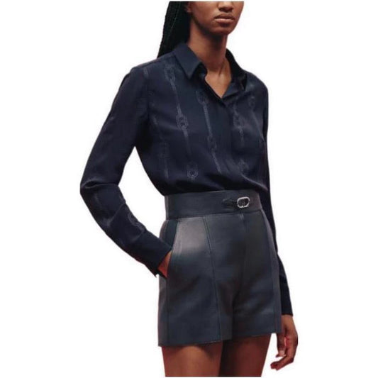 Hermes Navy Blue Shirt Size 34