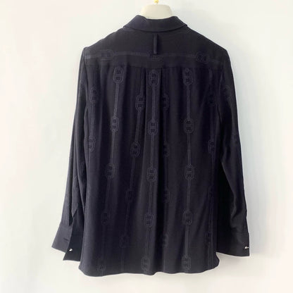 Hermes Navy Blue Shirt Size 34