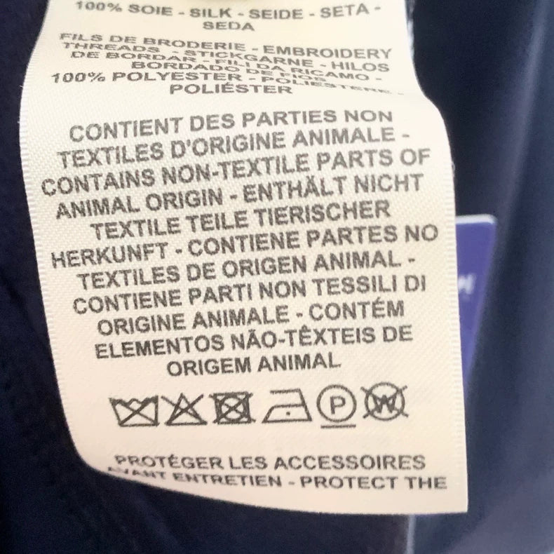 Hermes Navy Blue Shirt Size 34