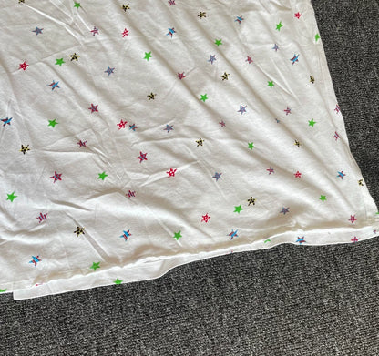 Saint Laurent White Star Print Short Sleeve T-Shirt-yf