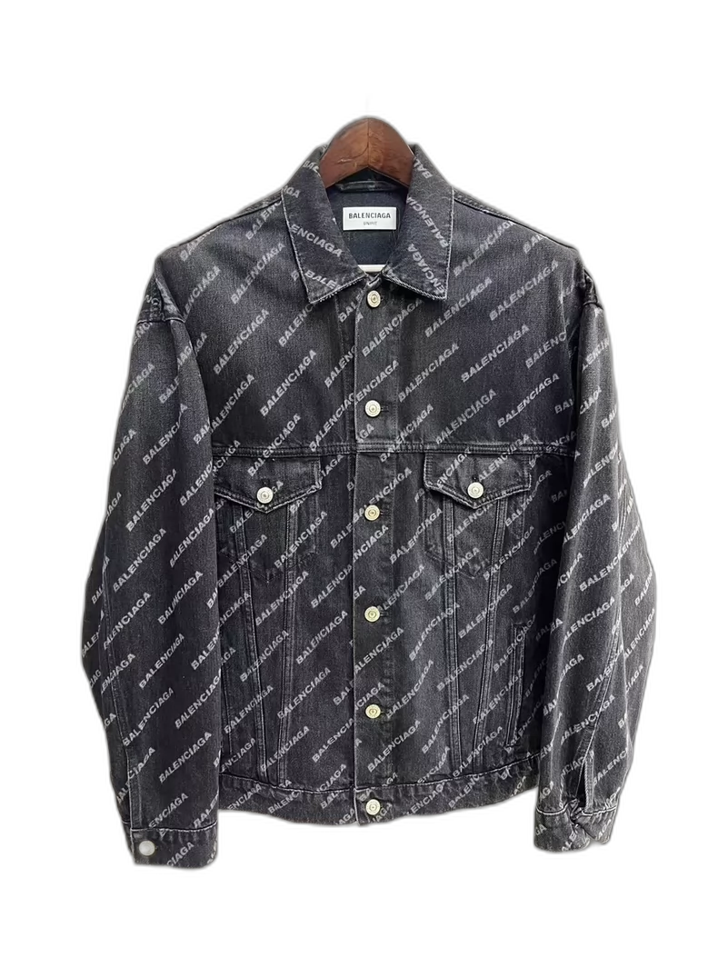 Balenciaga Full Print Denim Jacket