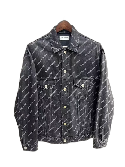 Balenciaga Full Print Denim Jacket