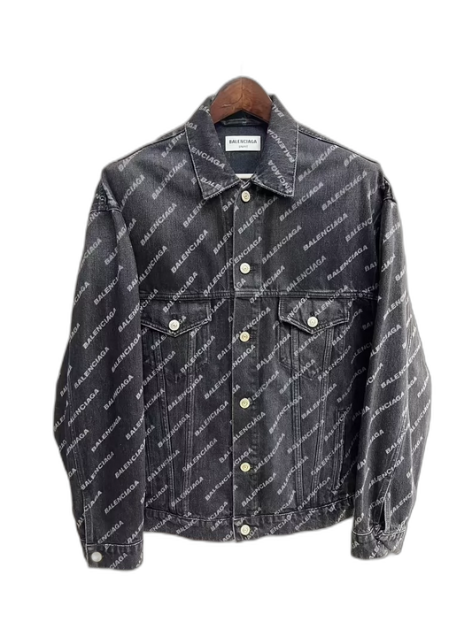 Balenciaga Full Print Denim Jacket