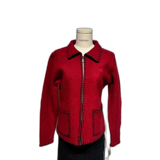 Vintage Red Dior Knit Jacket